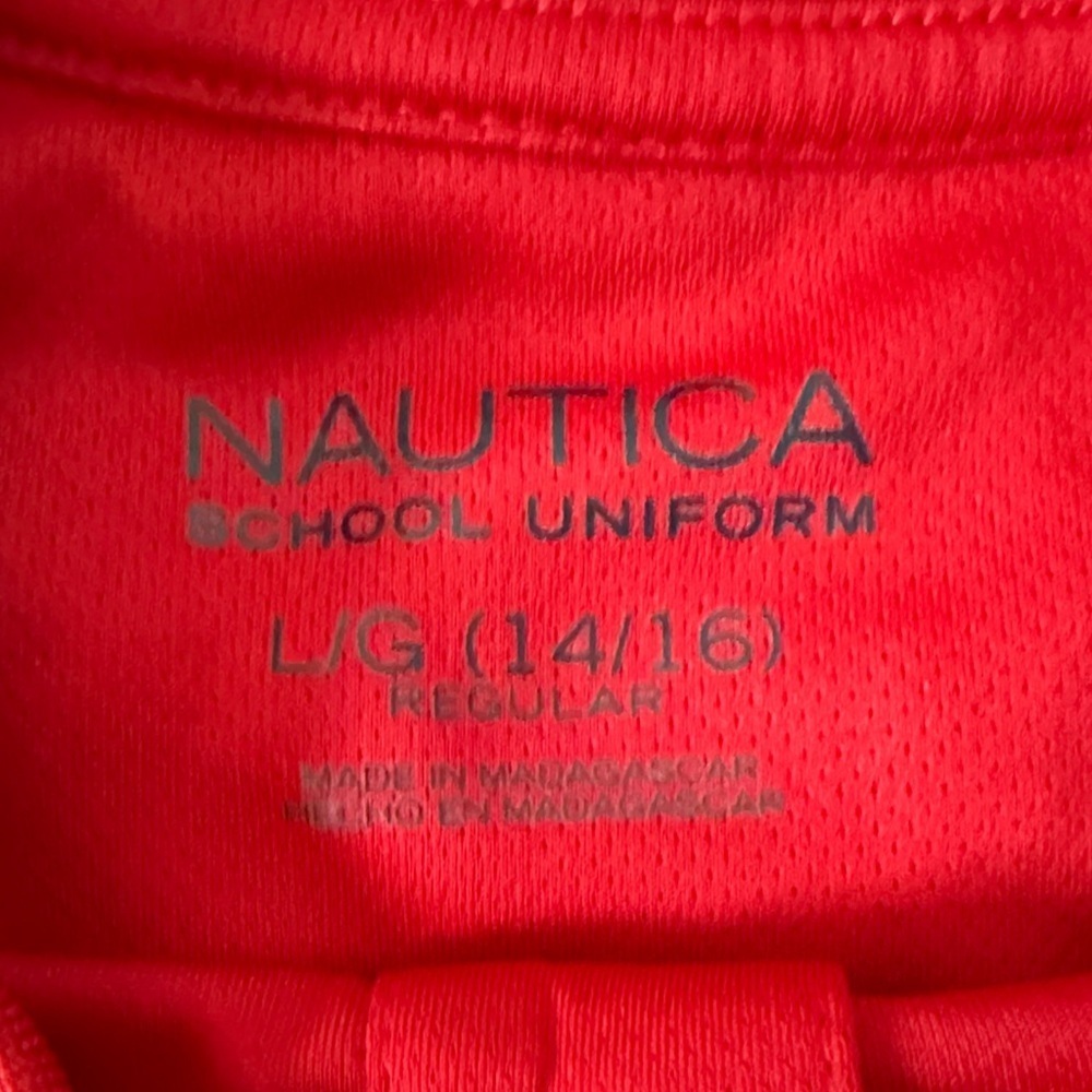 Nautica Vibrant Red Uniform Shirt